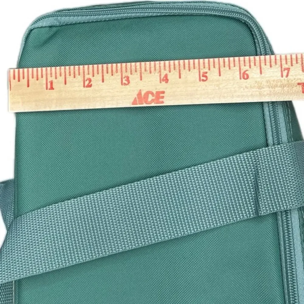 Trader Joe's Sage Green Insulated Tote Cooler Bag Reusable Grocery Shopping - Picture 5 of 11